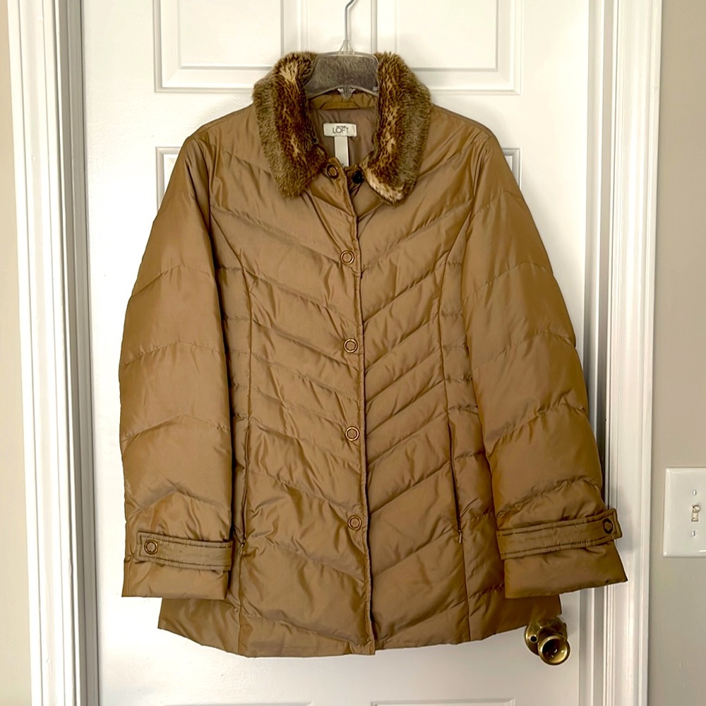 Faux Fur collar down puffer coat